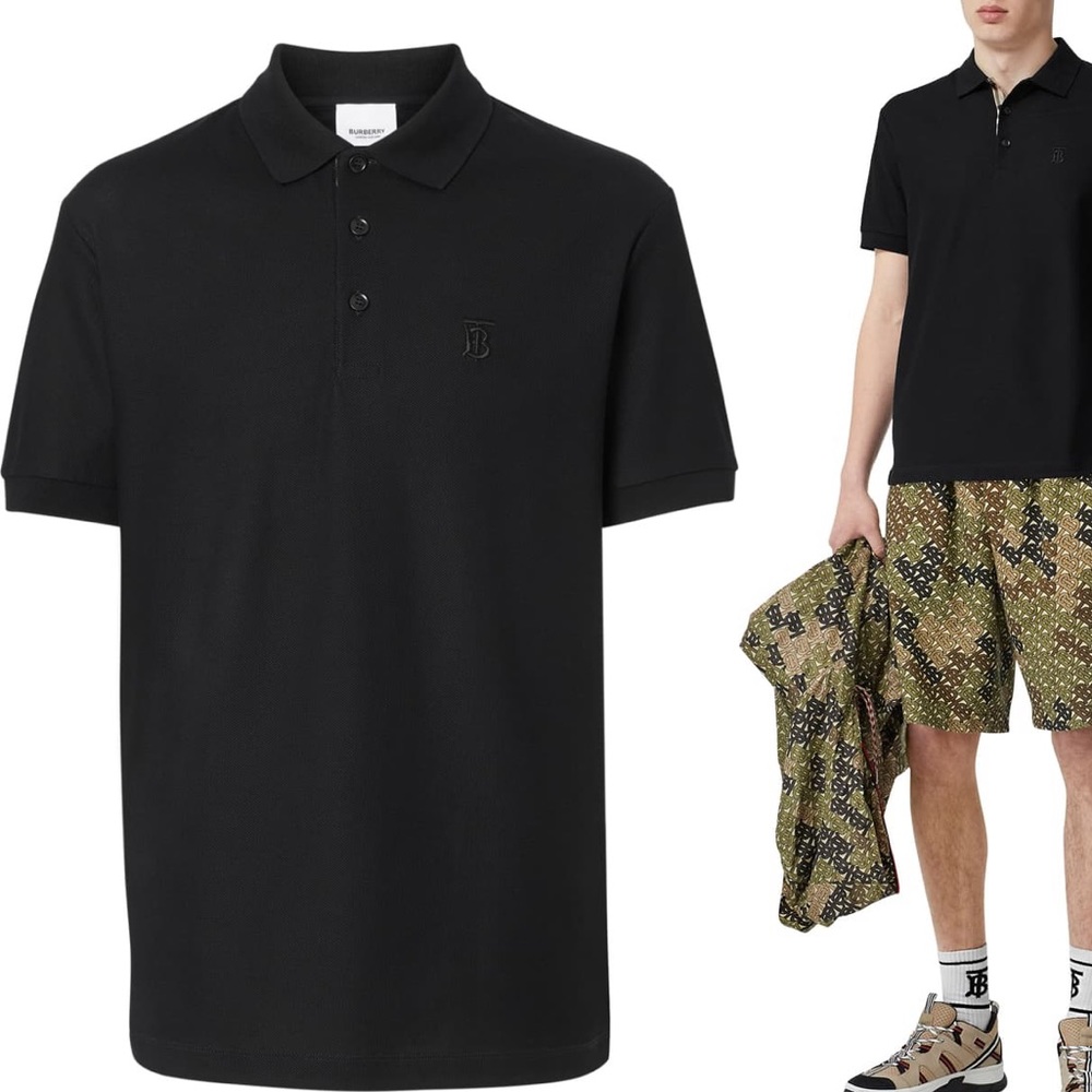 BURBERRY eddie pique polo